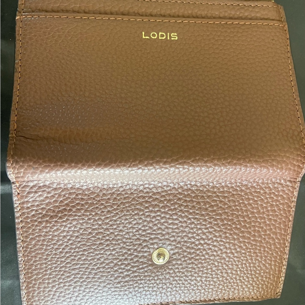 Lodis Tan Authentic Leather Zip Wallet - Picture 13 of 13